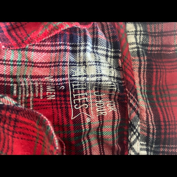 red button up pajama shirt - Picture 3 of 3